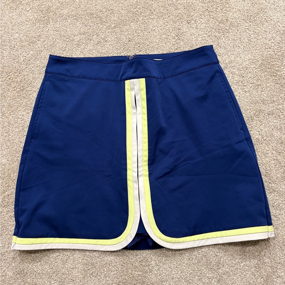 Lady Hagen Navy Skort with Yellow Accents